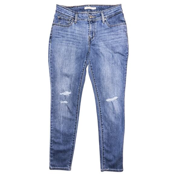 Levi's 811 Curvy Skinny Ripped Low-Rise Jeans Women's 29X30 - Picture 1 of 9